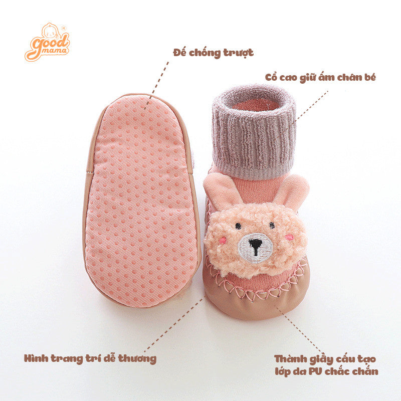 Giầy Cao Cổ Goodmama Chất Liệu Da PU+Len