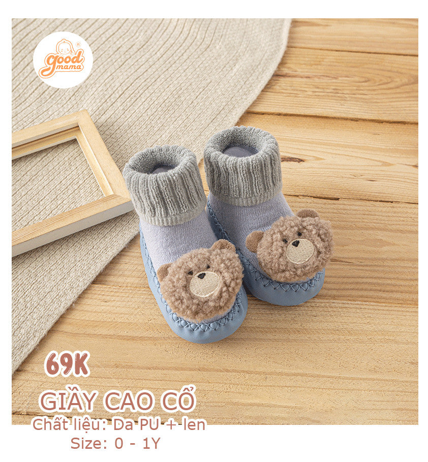 Giầy Cao Cổ Goodmama Chất Liệu Da PU+Len