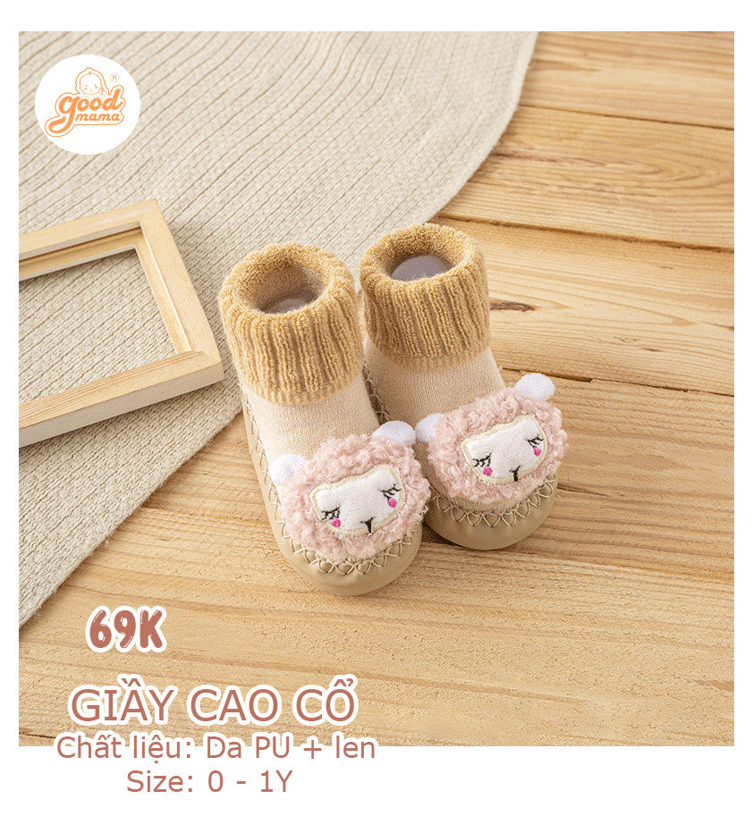 Giầy Cao Cổ Goodmama Chất Liệu Da PU+Len
