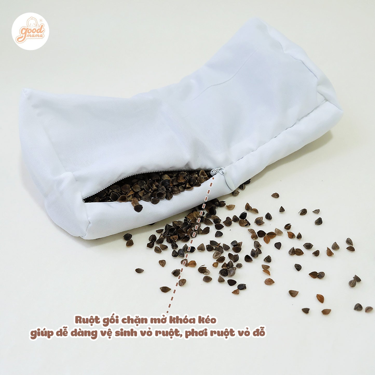 Gối Định Hình Đầu Cho Bé Sơ Sinh Goodmama Chất Liệu Double Layer Cotton