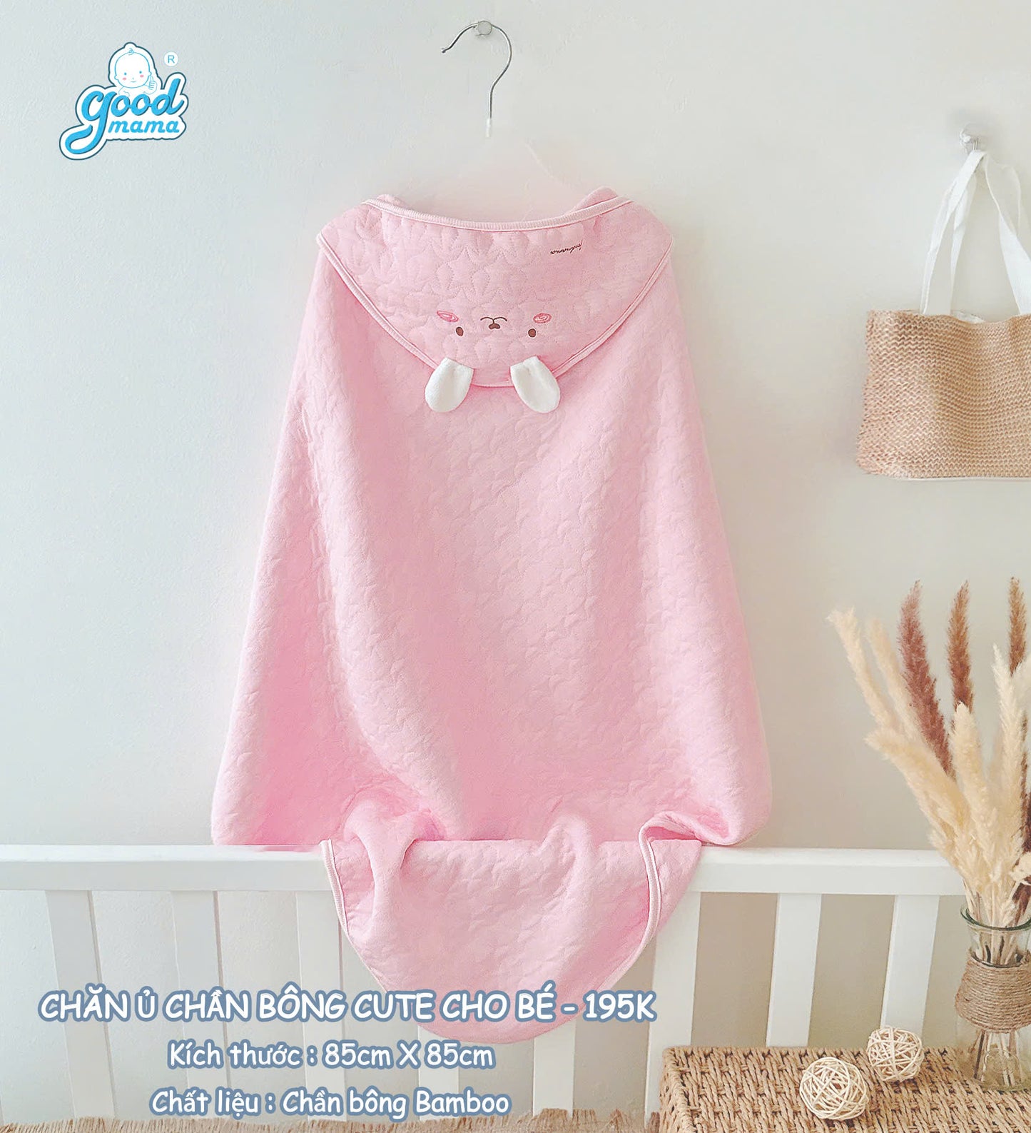 Chăn Ủ Chần Bông Cute Cho Bé Goodmama