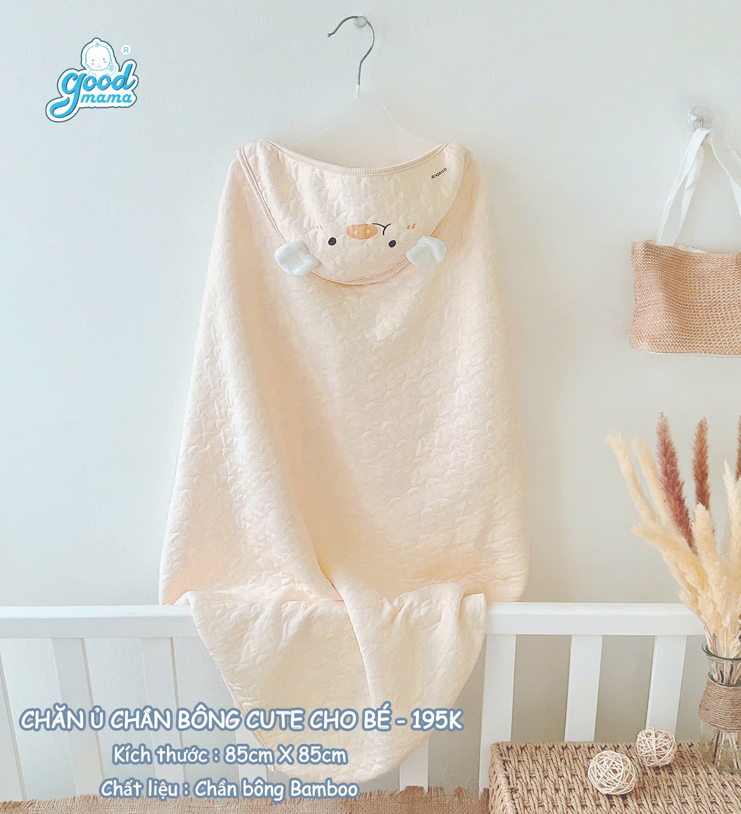 Chăn Ủ Chần Bông Cute Cho Bé Goodmama