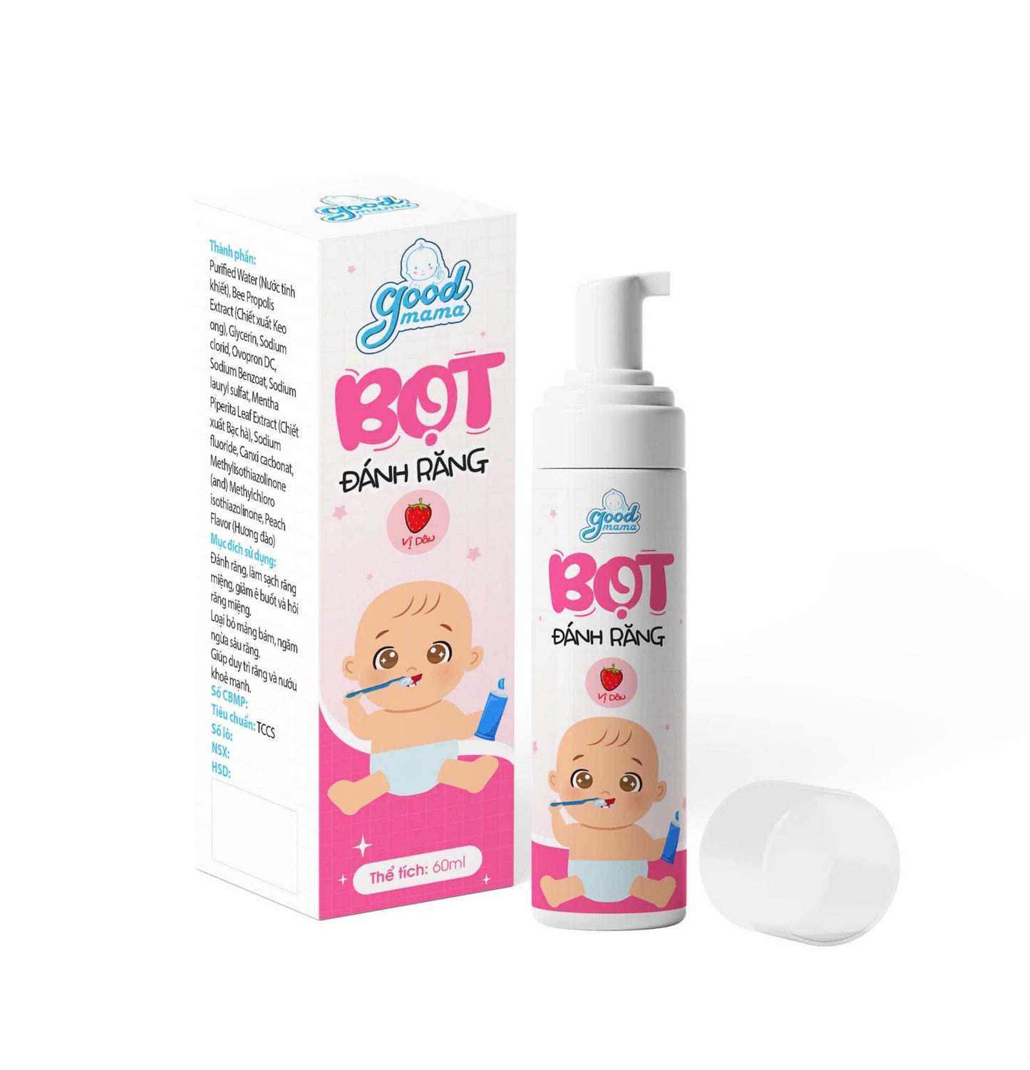 Bọt tập đánh răng cho bé Goodmama 60ml