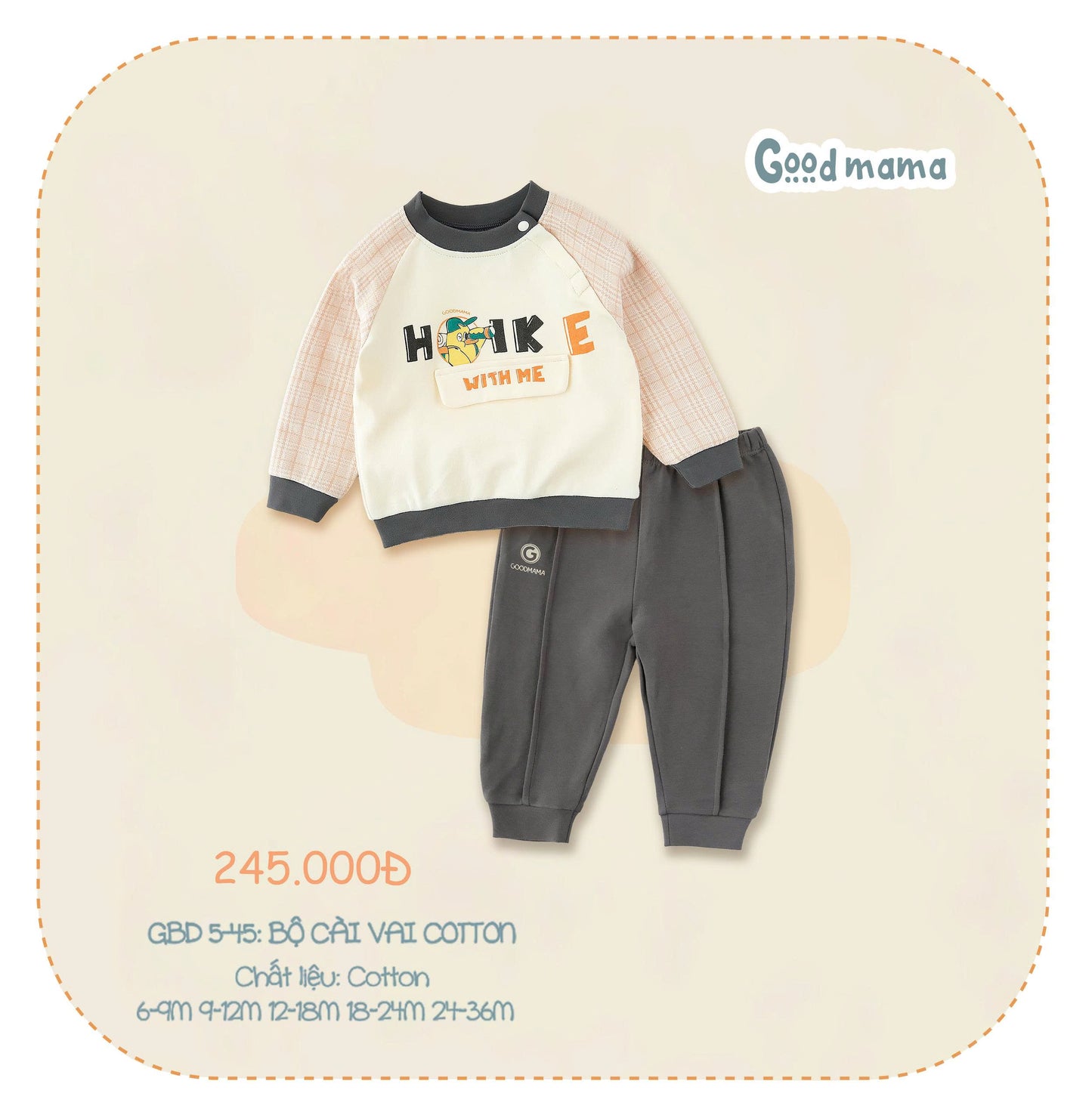 GBD5-45: BỘ CÀI VAI COTTON