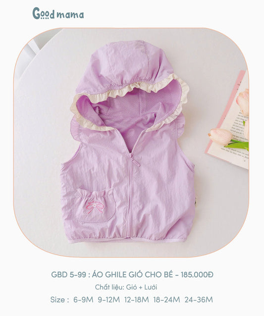 GBD5-99: ÁO GHILE GIÓ CHO BÉ