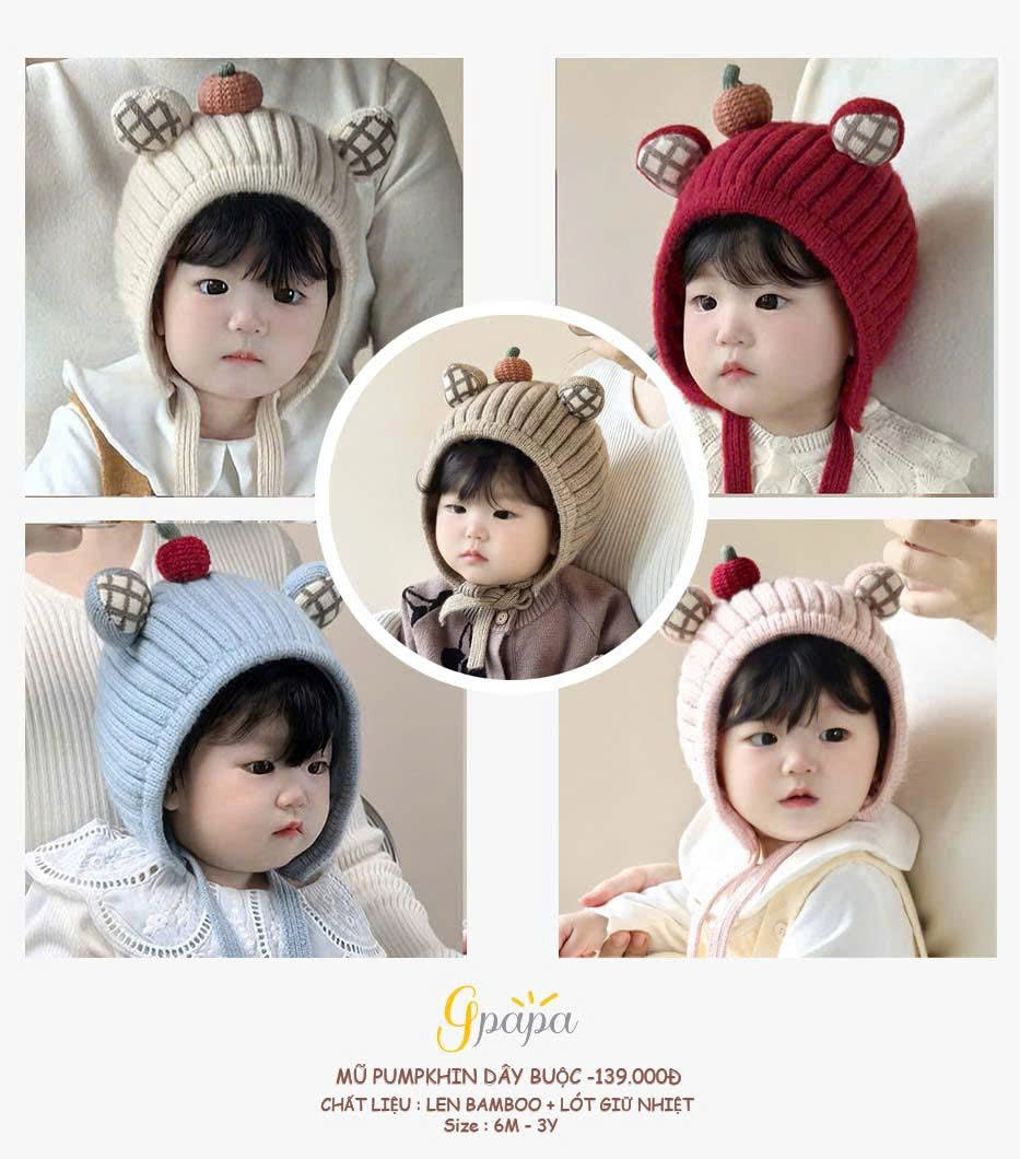 Mũ pumpkhin dây buộc