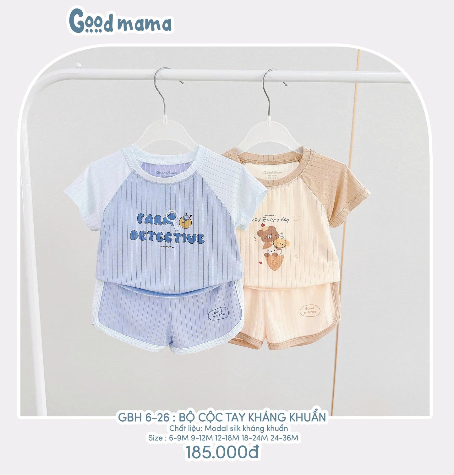 GBH6-26 BỘ CỘC TAY MODAL SILK KHÁNG KHUẨN