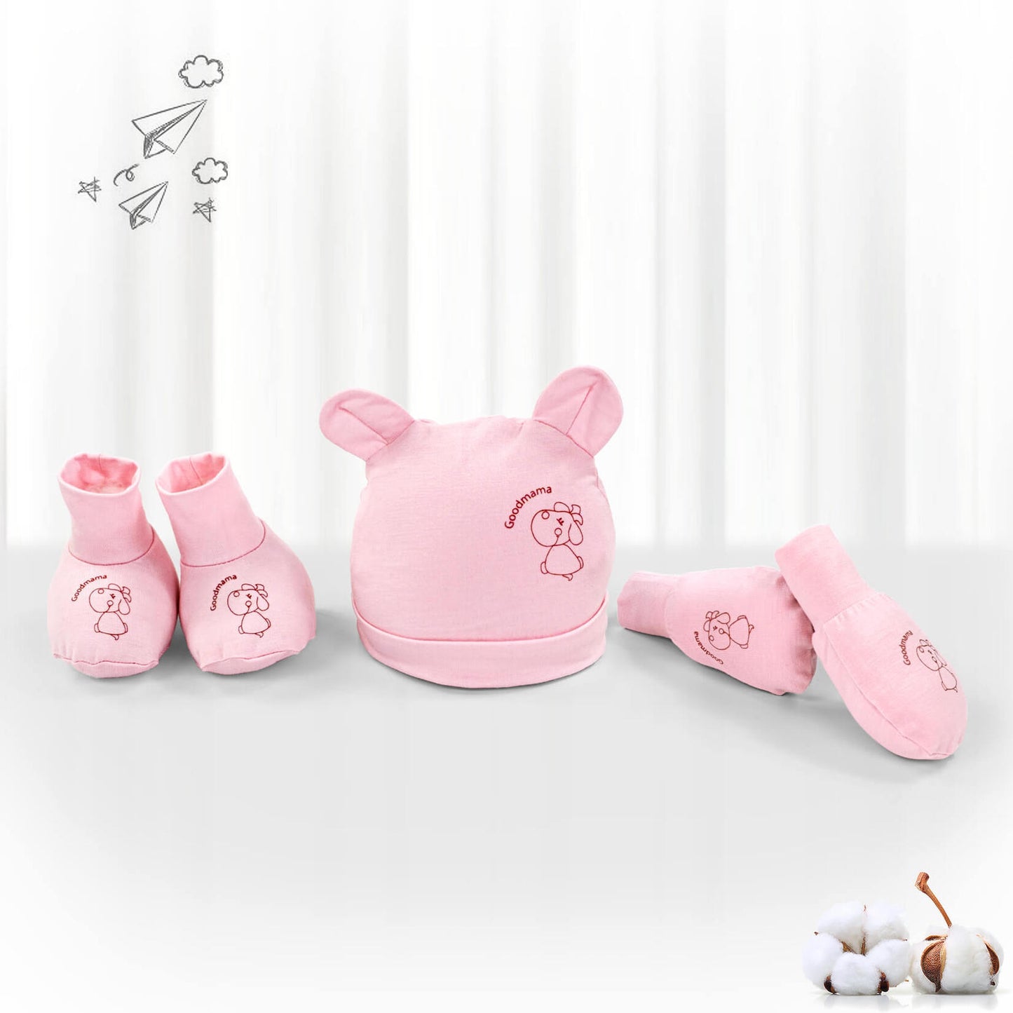Phụ Kiện Cho Bé - SET Mũ Tất và Găng Tay Sơ Sinh Goodmama