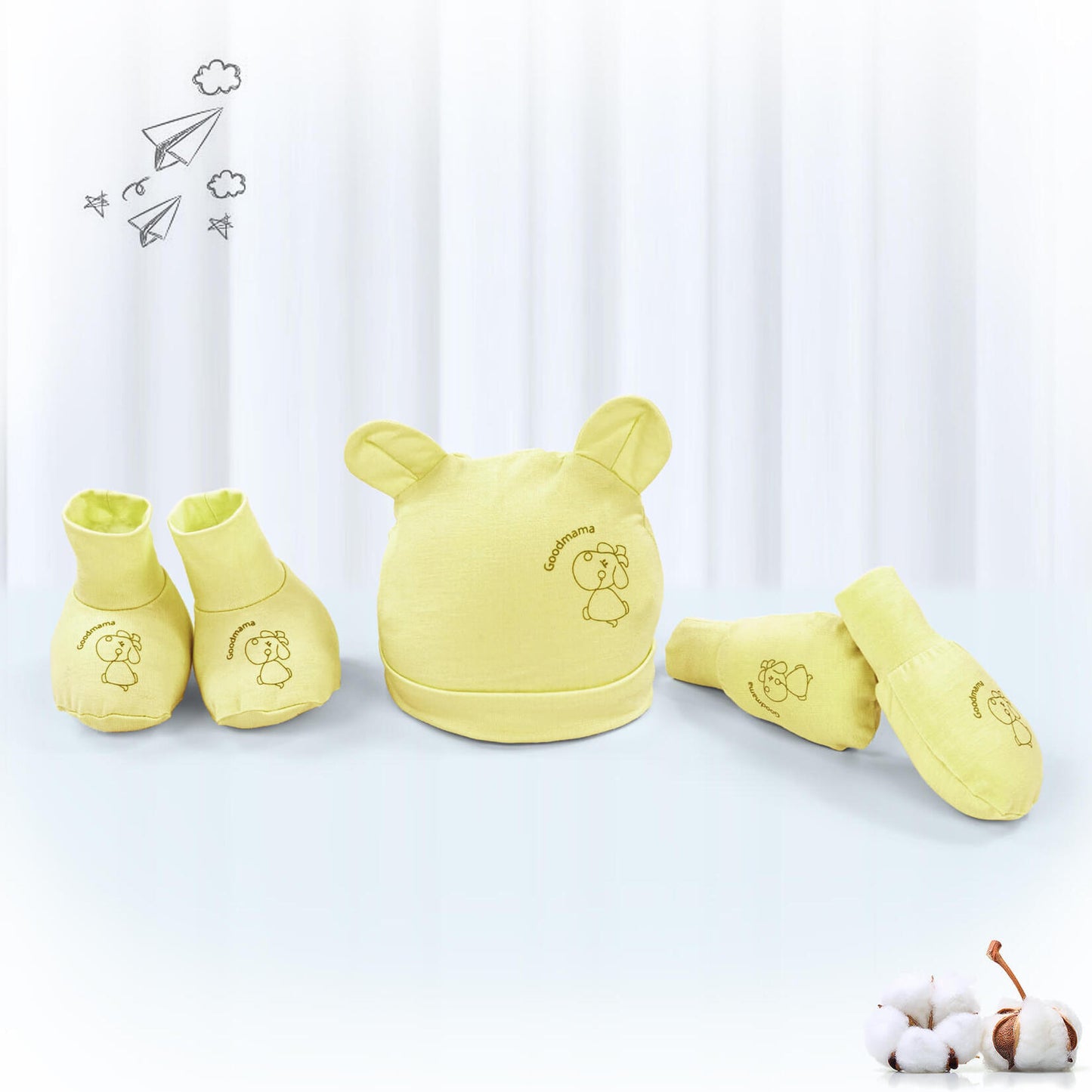 Phụ Kiện Cho Bé - SET Mũ Tất và Găng Tay Sơ Sinh Goodmama