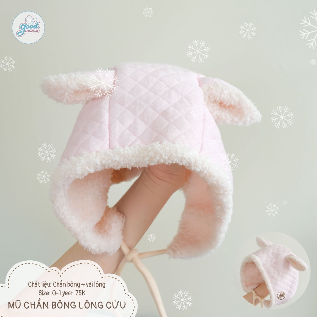 Mũ chần bông lông cừu