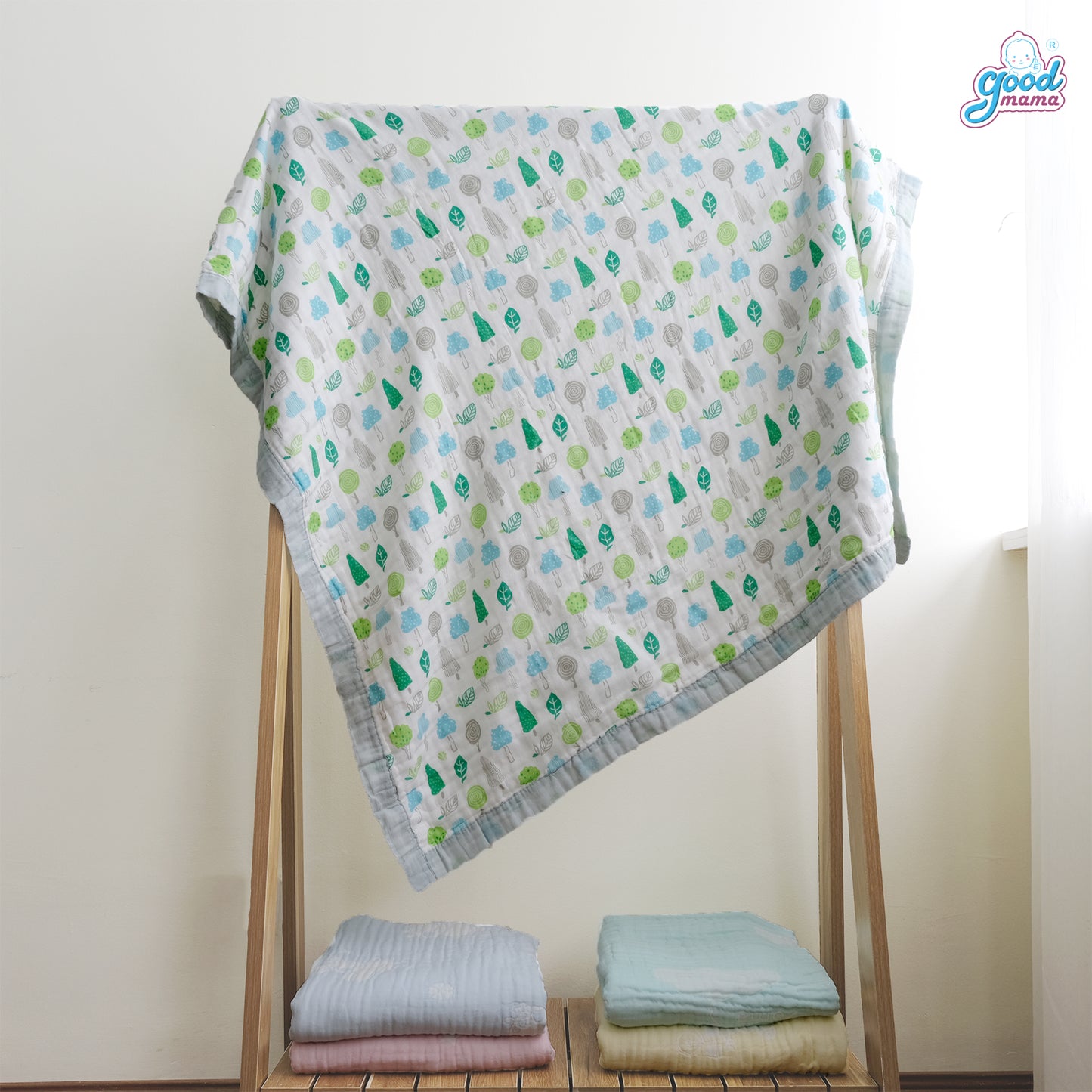 Chăn cho bé sơ sinh Gooodmama - Xô muslin 110x110cm