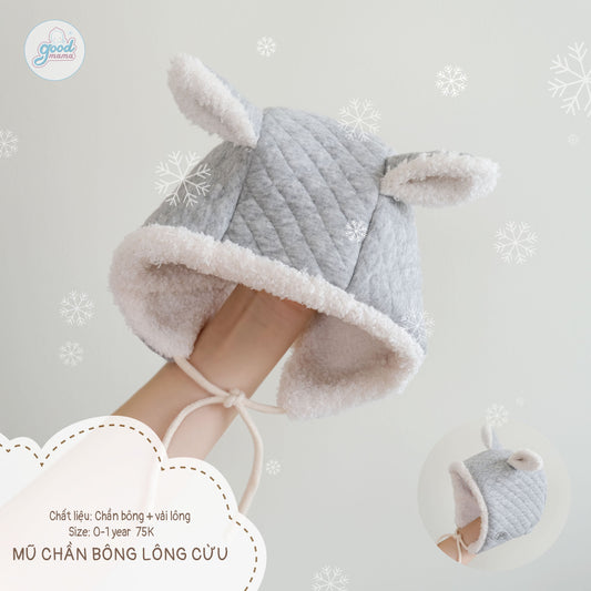 Mũ chần bông lông cừu