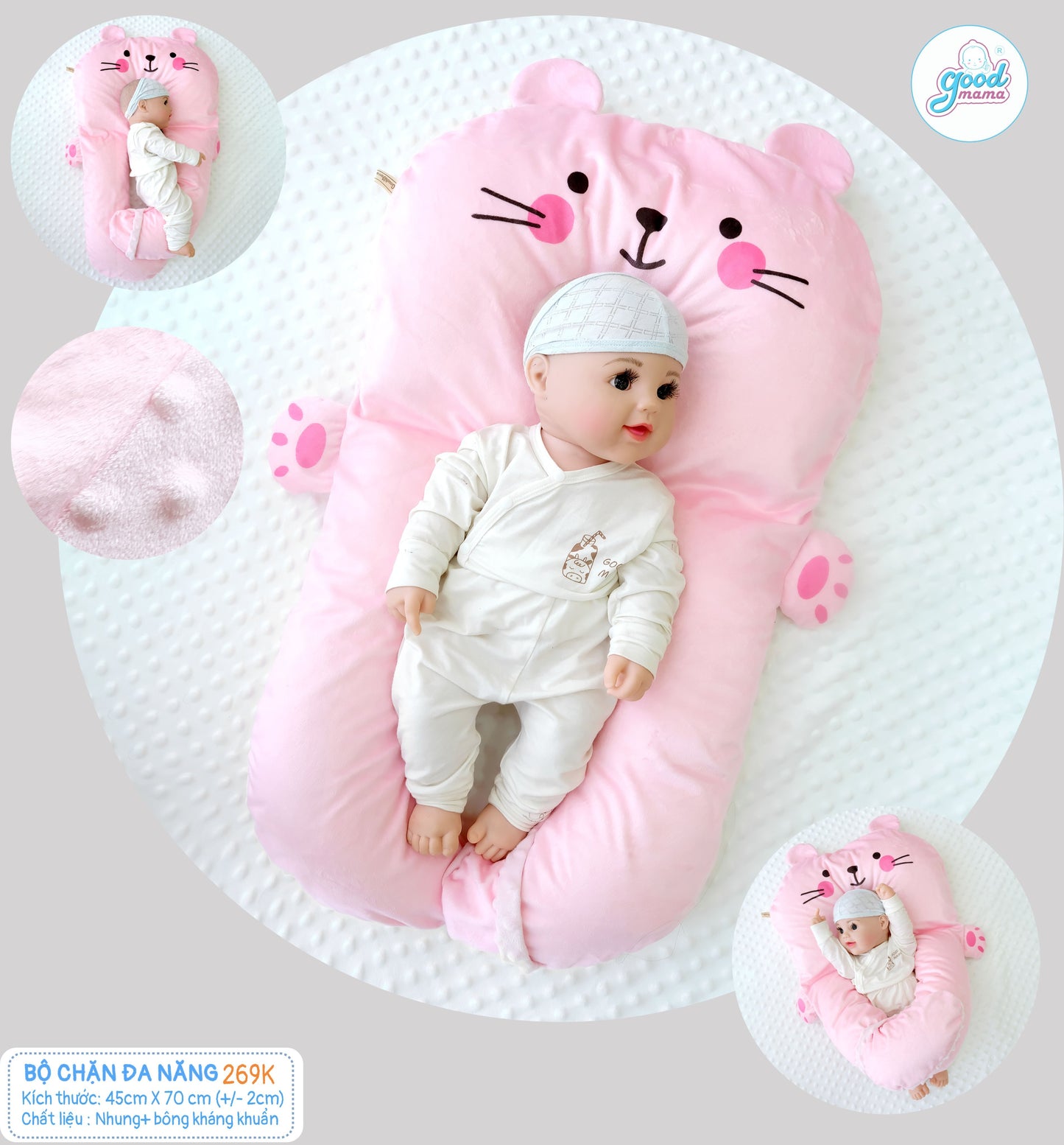 Bộ Chặn Nhung Đa Năng 45*70cm