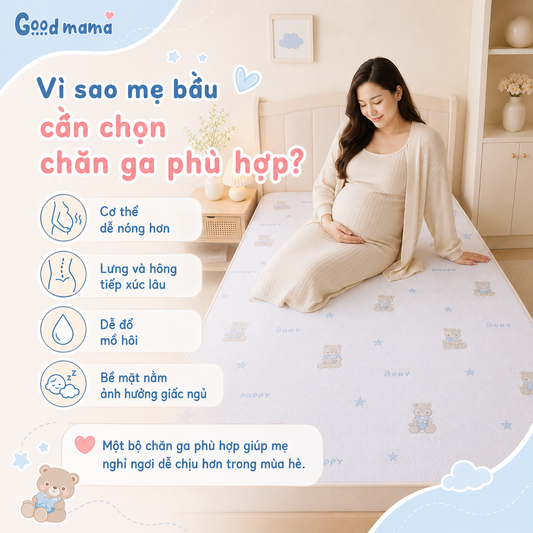 Vì sao mẹ bầu cần lựa chọn chăn ga phù hợp vào mùa hè?