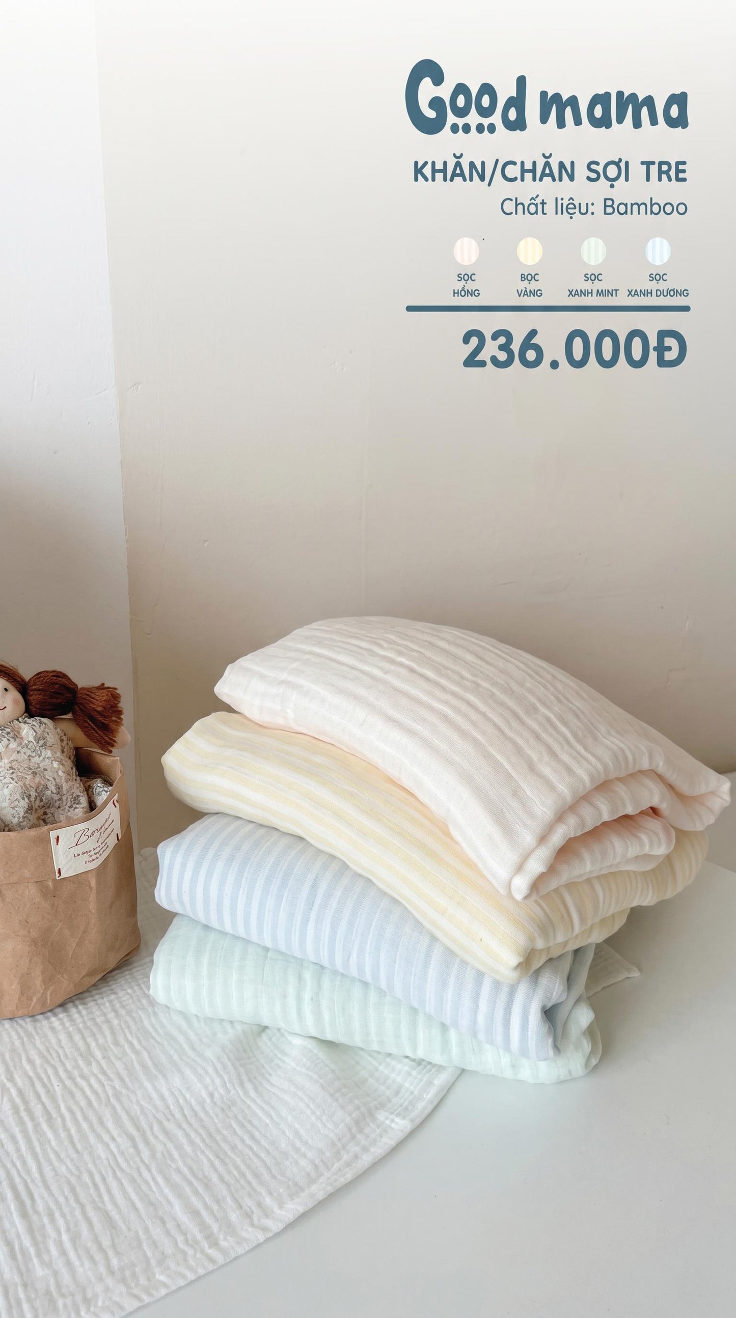 KHĂN CHĂN SỢI TRE BAMBOO GOODMAMA