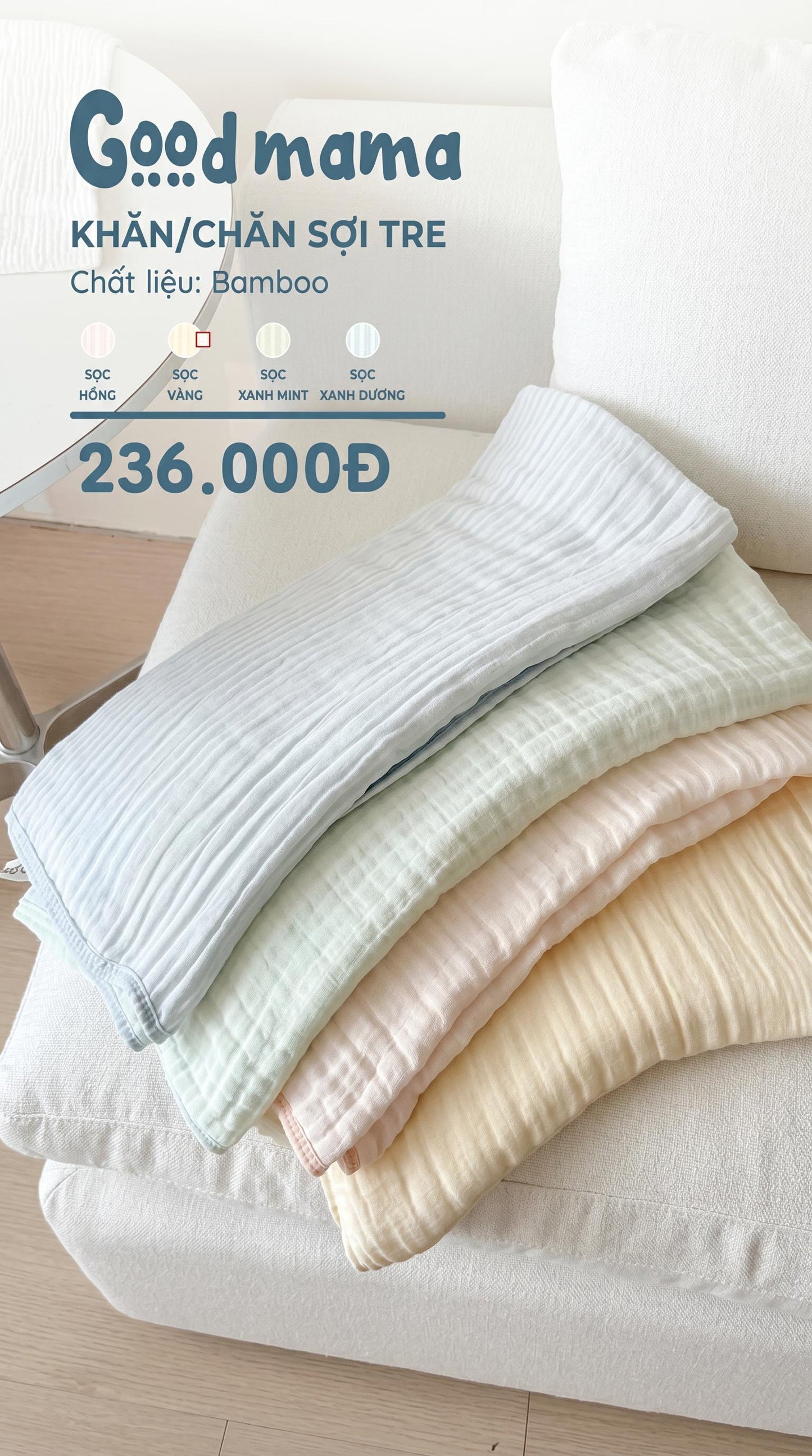 KHĂN CHĂN SỢI TRE BAMBOO GOODMAMA