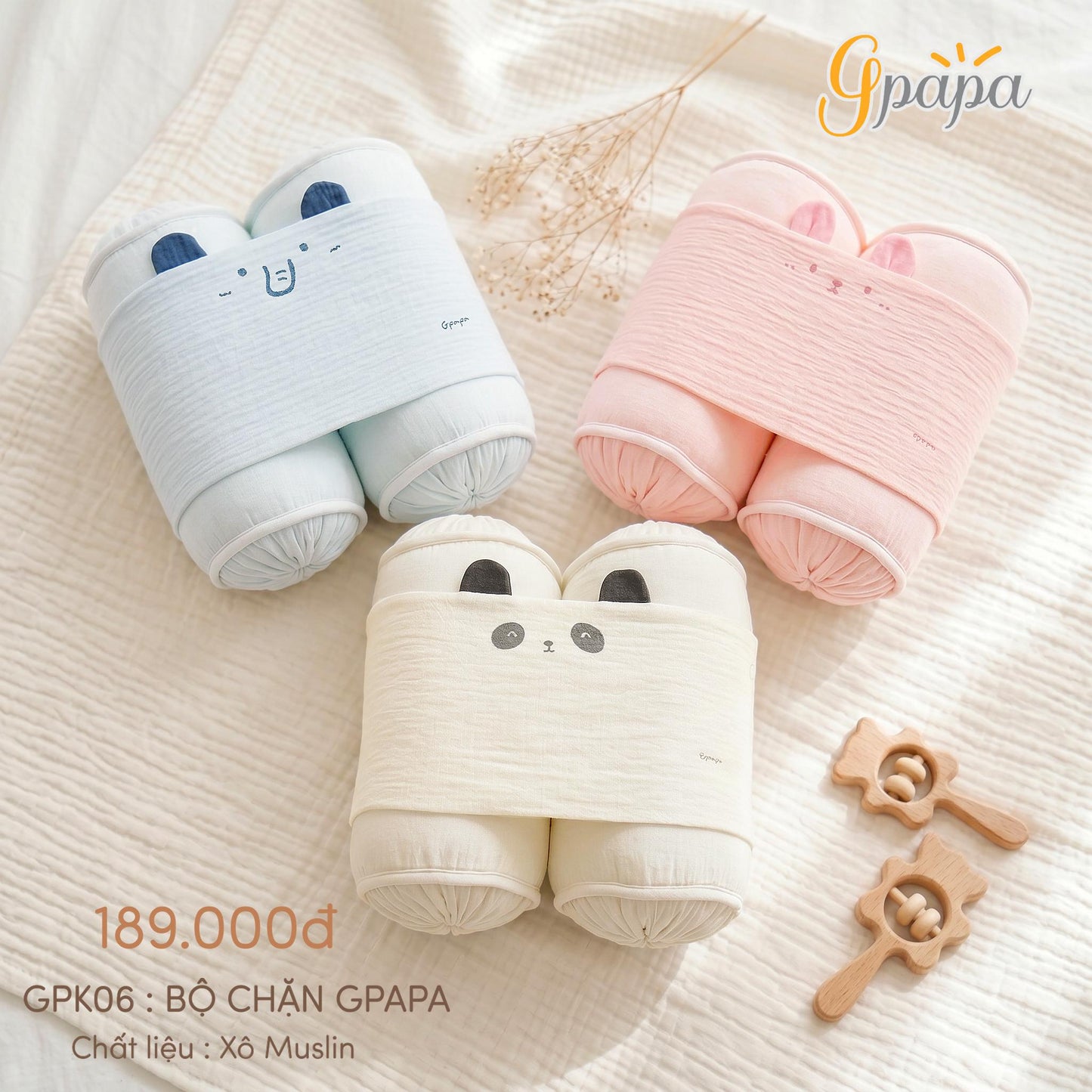BỘ CHẶN GPAPA XÔ MUSLIN