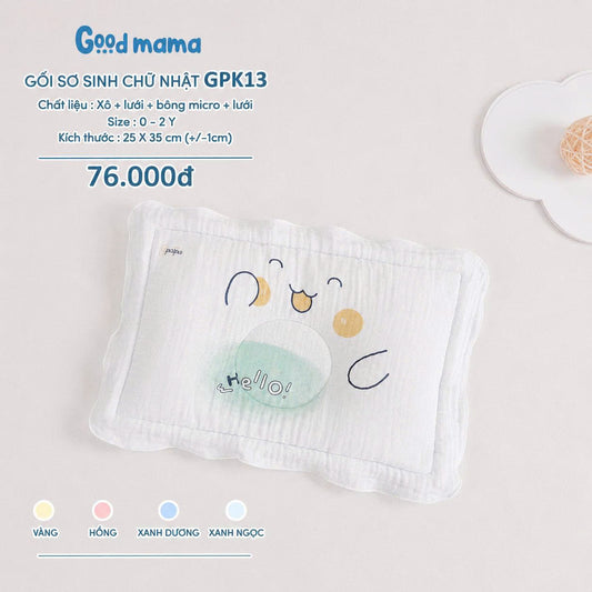 GỐI SƠ SINH CHỮ NHẬT GPK13