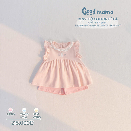 GS 85: BỘ COTTON BÉ GÁI – KHU VƯỜN PASTEL CỦA BÉ
