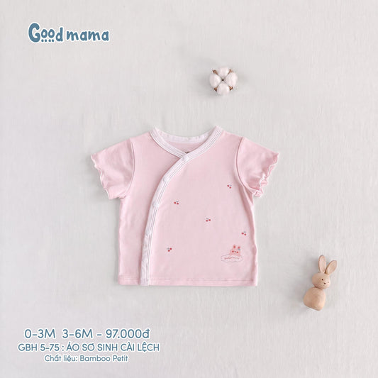 GBH 5-75: Áo Sơ Sinh Cài Lệch Chất Liệu Bamboo Petit Mềm Mại, Thoáng Khí