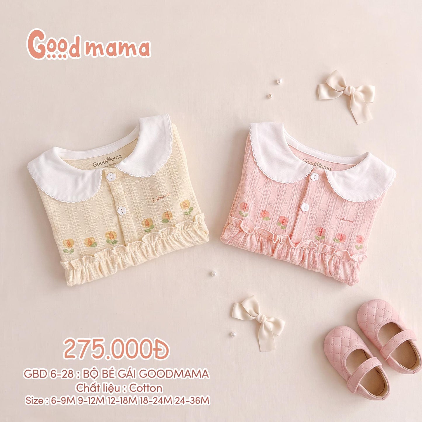 BD 6-28: BỘ BÉ GÁI GOODMAMA – BÚP BÊ TULIP DỊU NGỌT; ĐIỆU ĐÀ
