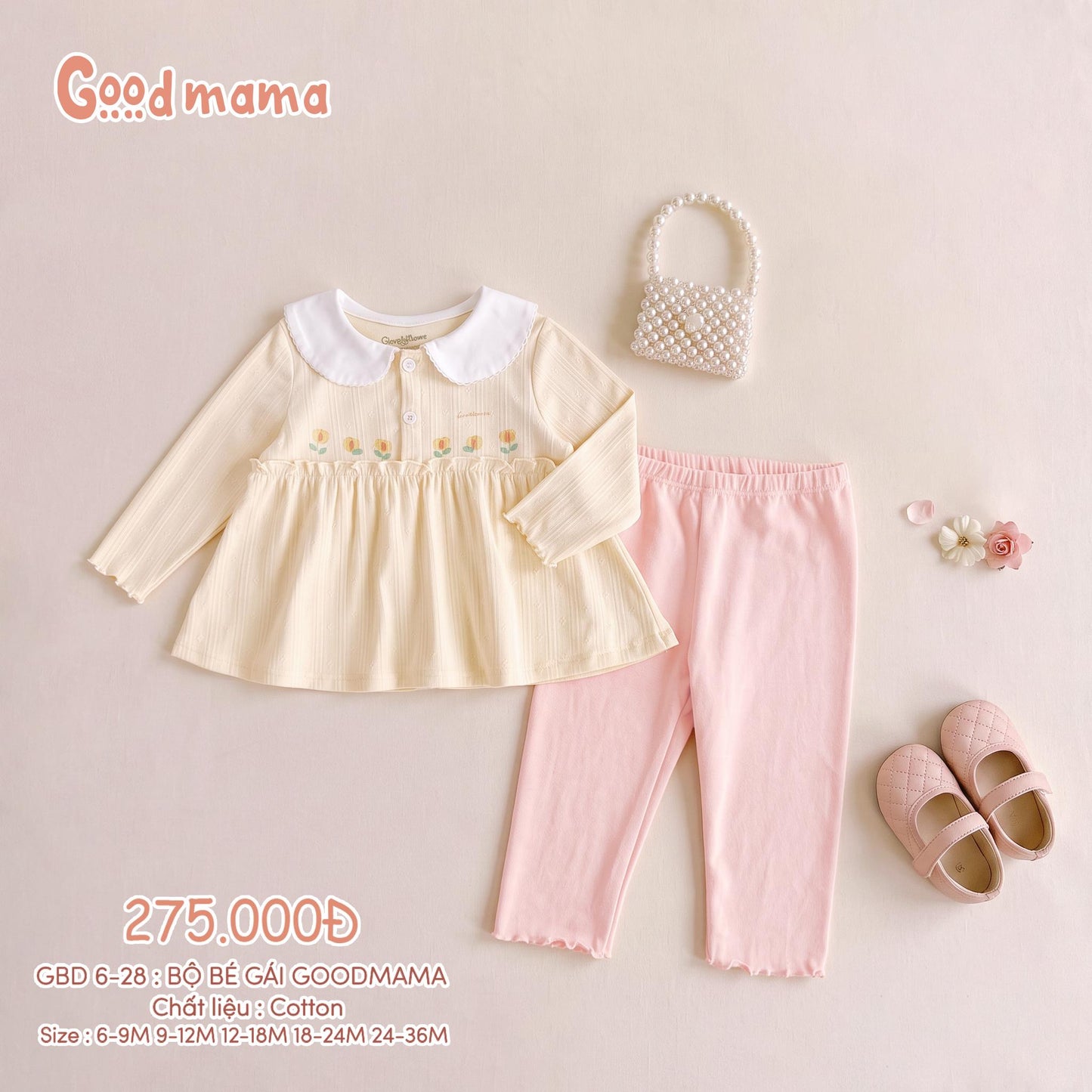 BD 6-28: BỘ BÉ GÁI GOODMAMA – BÚP BÊ TULIP DỊU NGỌT; ĐIỆU ĐÀ