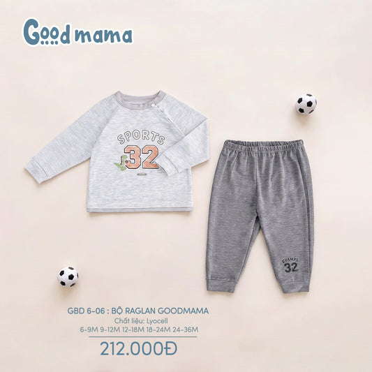 GBD 6-06: BỘ RAGLAN GOODMAMA – NĂNG ĐỘNG; ĐÁNG YÊU CHO BÉ MỖI NGÀY