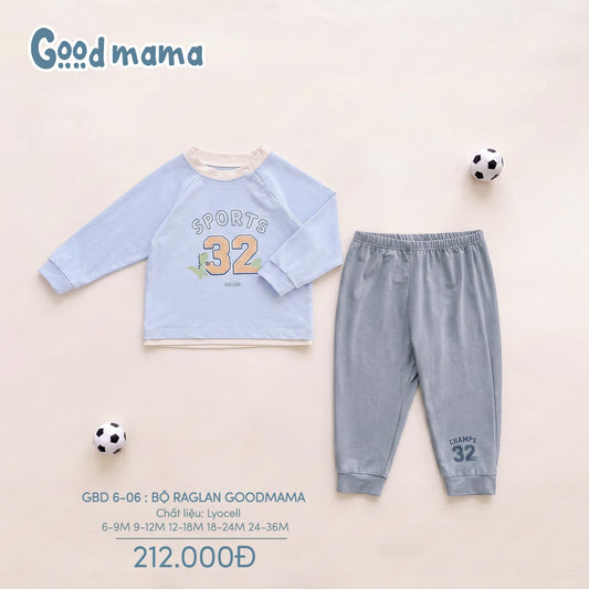 GBD 6-06: BỘ RAGLAN GOODMAMA – NĂNG ĐỘNG; ĐÁNG YÊU CHO BÉ MỖI NGÀY