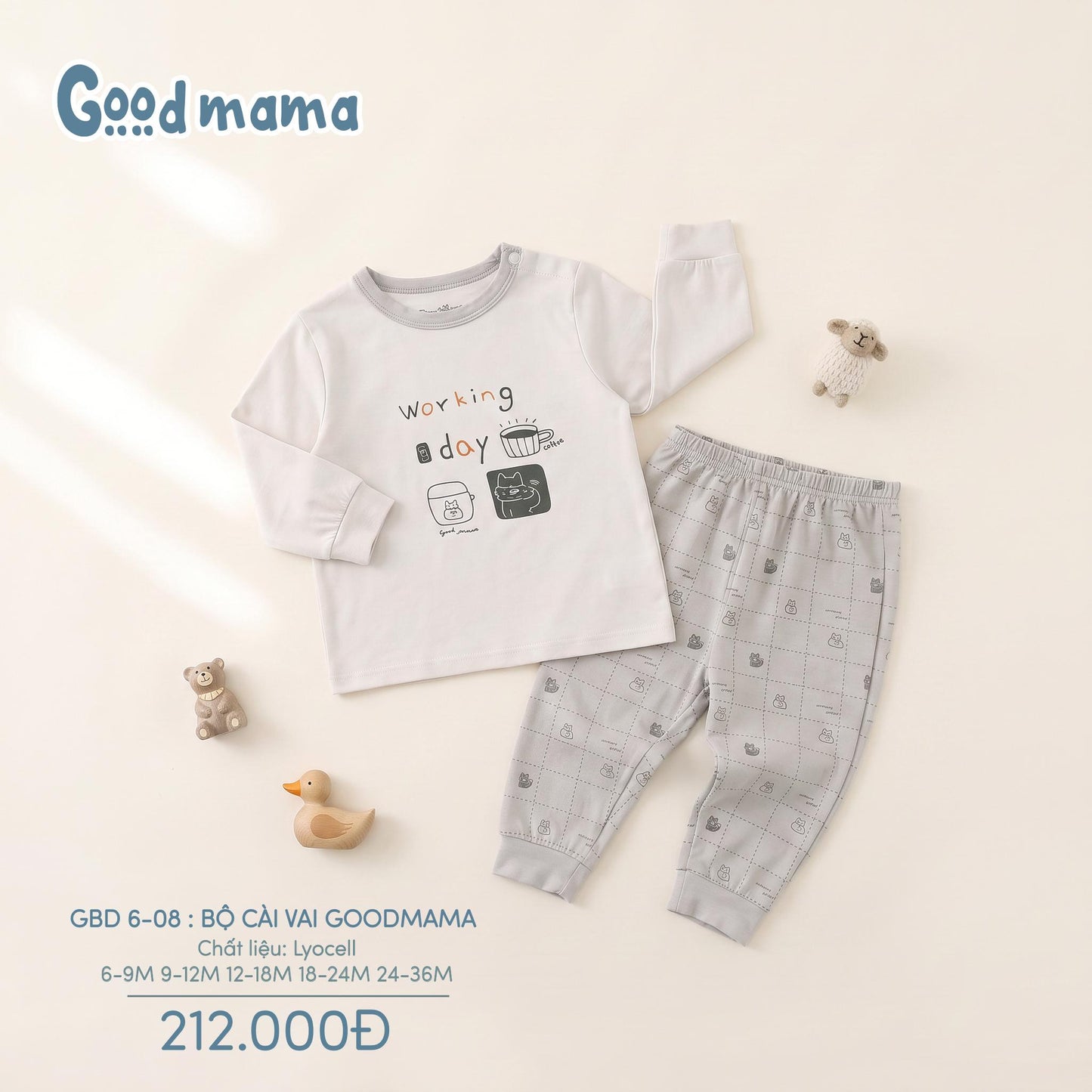 GBD 6-08: BỘ CÀI VAI GOODMAMA – NHẸ NHÀNG, ÊM ÁI CHO MỌI CỬ ĐỘNG CỦA CON