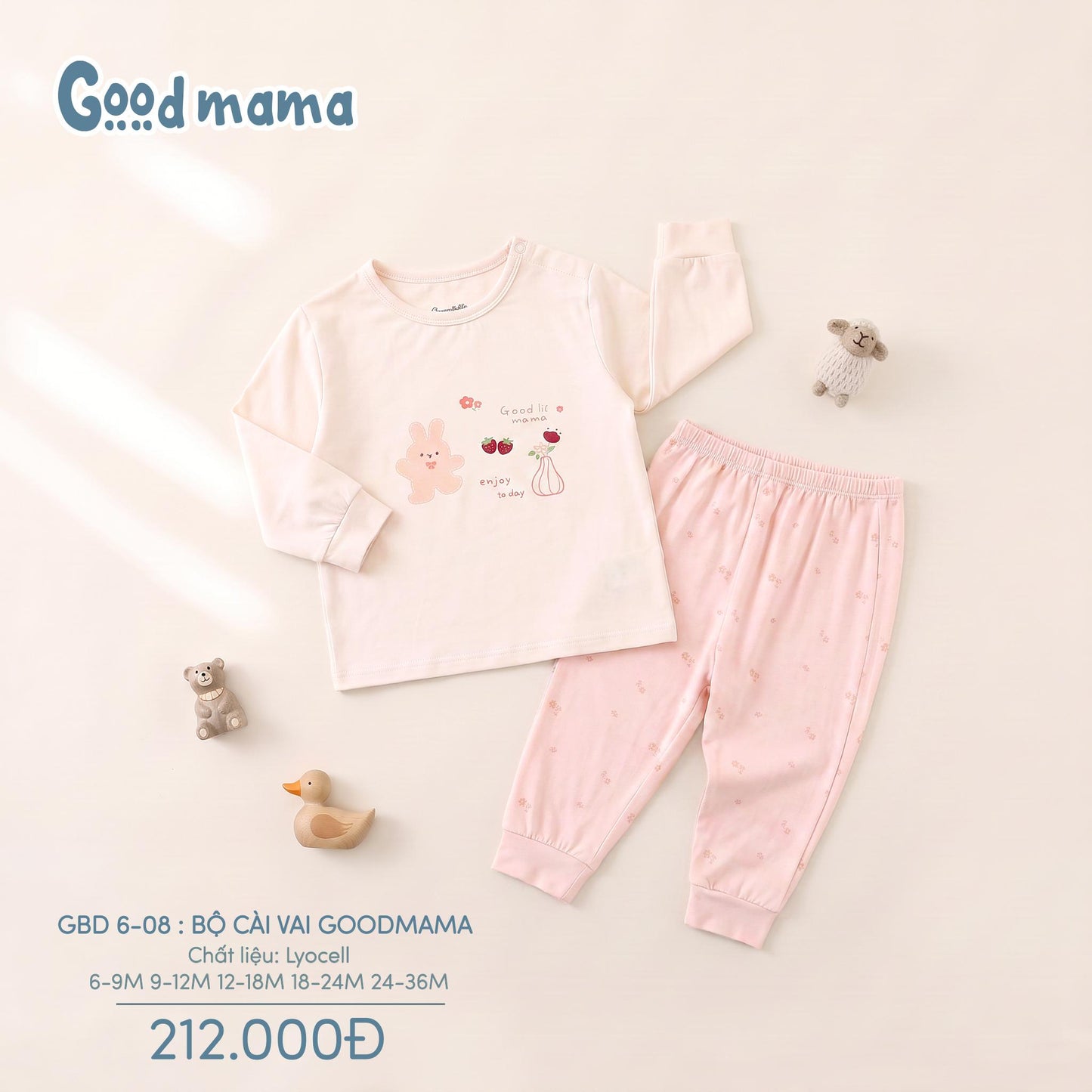 GBD 6-08: BỘ CÀI VAI GOODMAMA – NHẸ NHÀNG, ÊM ÁI CHO MỌI CỬ ĐỘNG CỦA CON