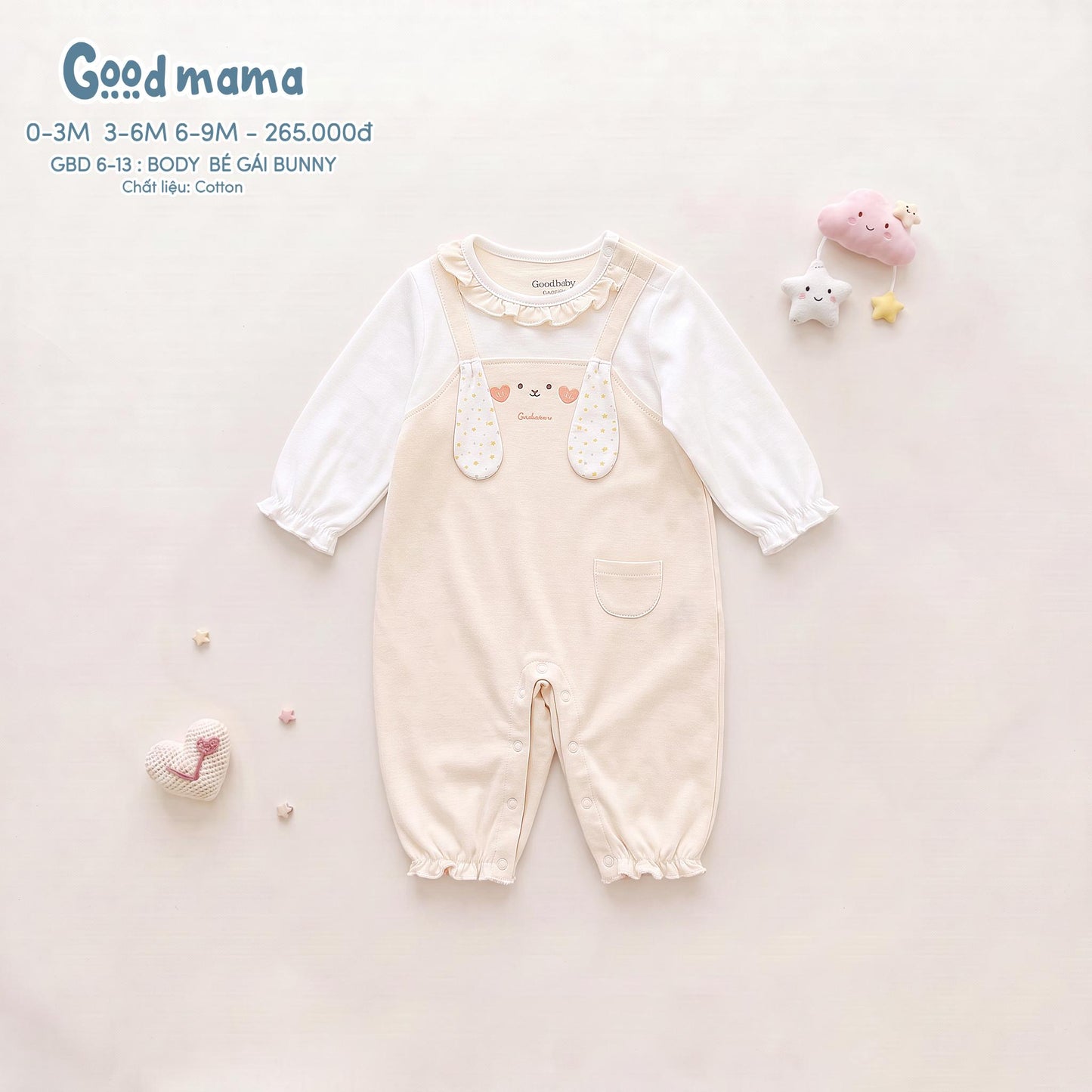 GBD 6-13: BODY BÉ GÁI BUNNY – MỀM MẠI, DỄ THƯƠNG CHO NHỮNG THÁNG ĐẦU ĐỜI