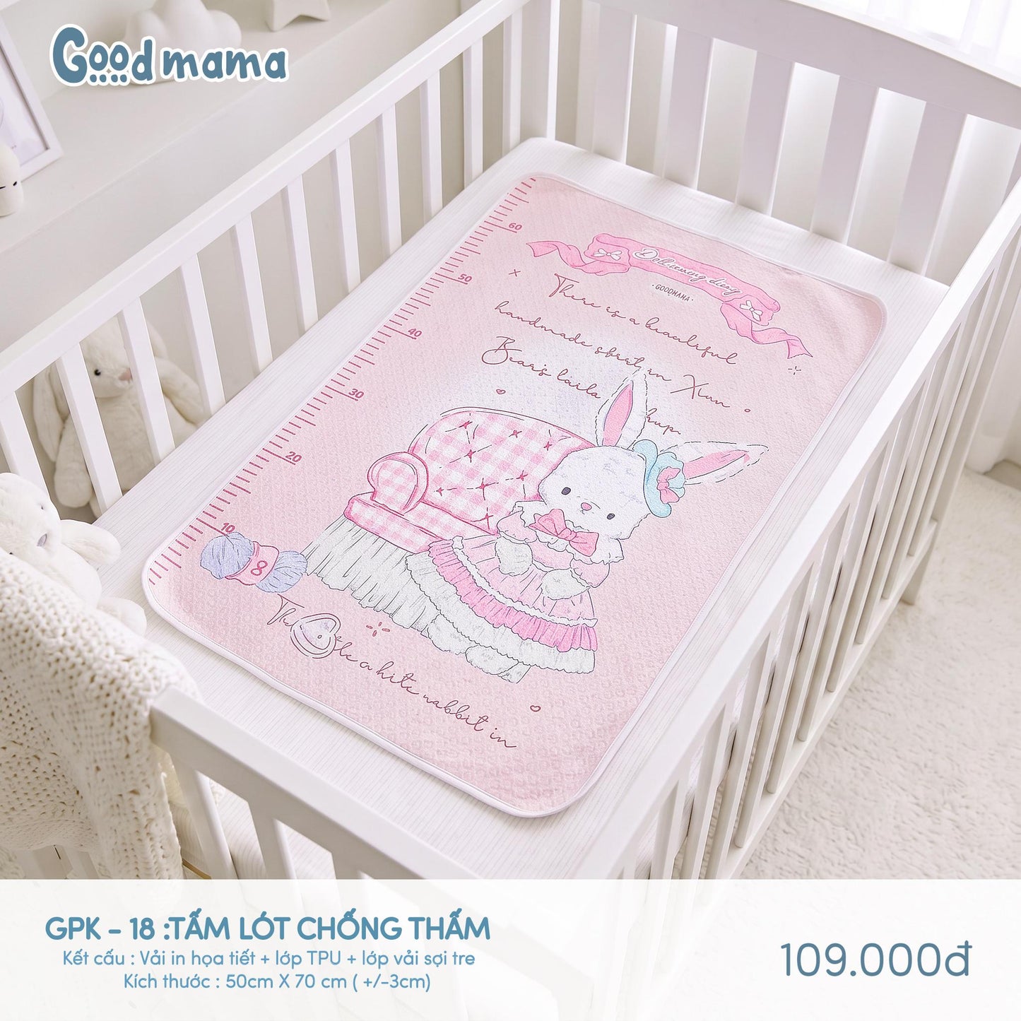 GPK-18: TẤM LÓT CHỐNG THẤM GOODMAMA – GỌN NHẸ, TIỆN LỢI CHO MỖI NGÀY CHĂM BÉ