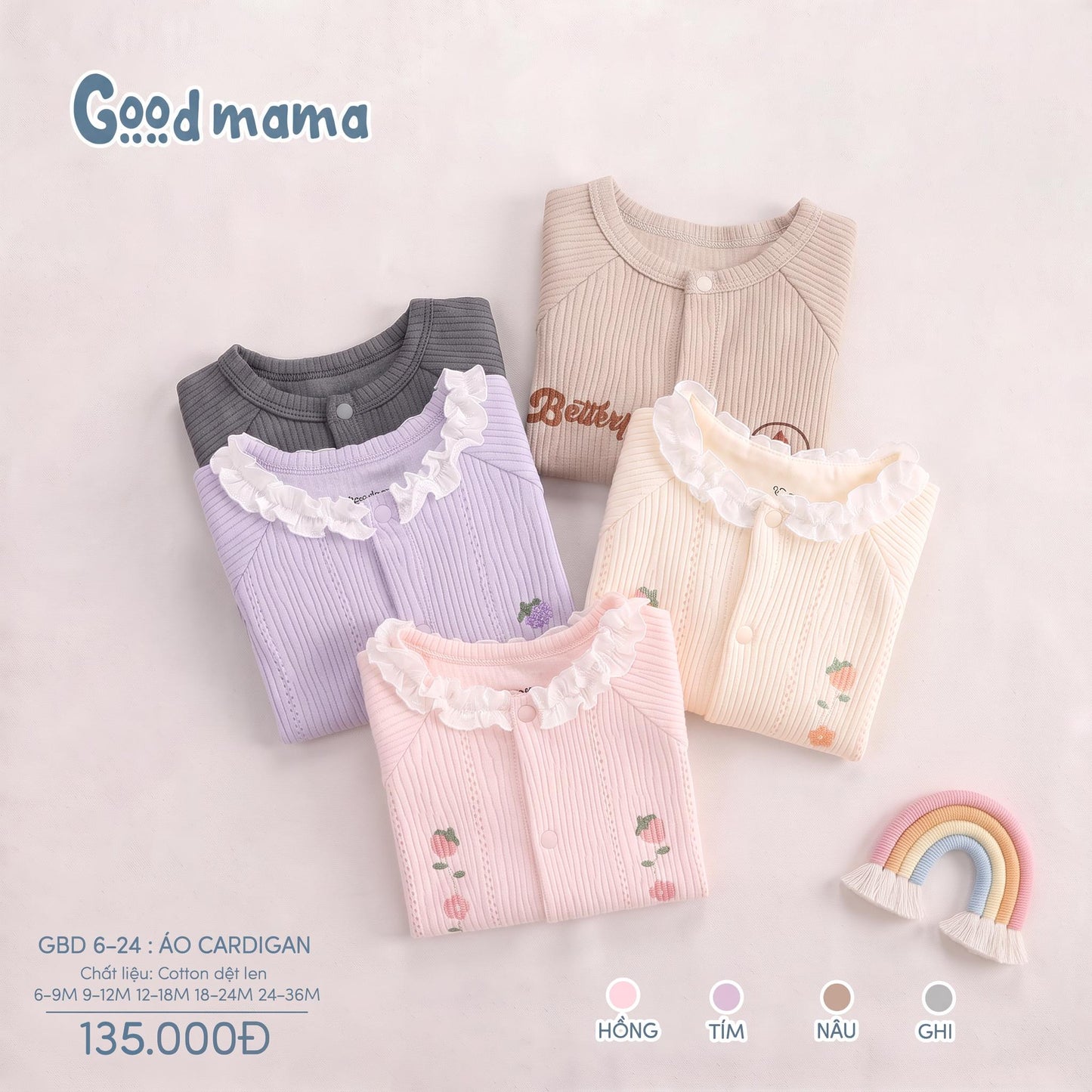 GBD 6-24: ÁO CARDIGAN GOODMAMA – MỀM ẤM, XINH XẮN CHO NHỮNG NGÀY SE LẠNH