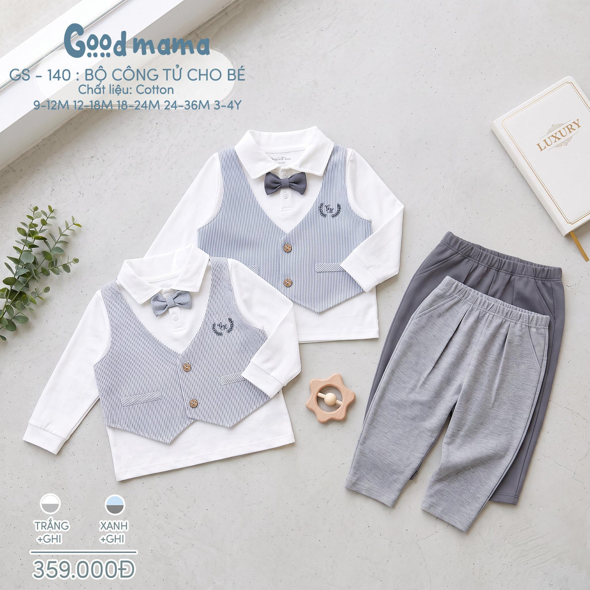 GS-140: BỘ CÔNG TỬ CHO BÉ – LỊCH LÃM, GỌN GÀNG CHO NHỮNG DỊP ĐẶC BIỆT
