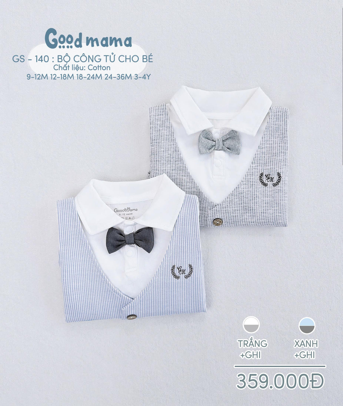 GS-140: BỘ CÔNG TỬ CHO BÉ – LỊCH LÃM, GỌN GÀNG CHO NHỮNG DỊP ĐẶC BIỆT