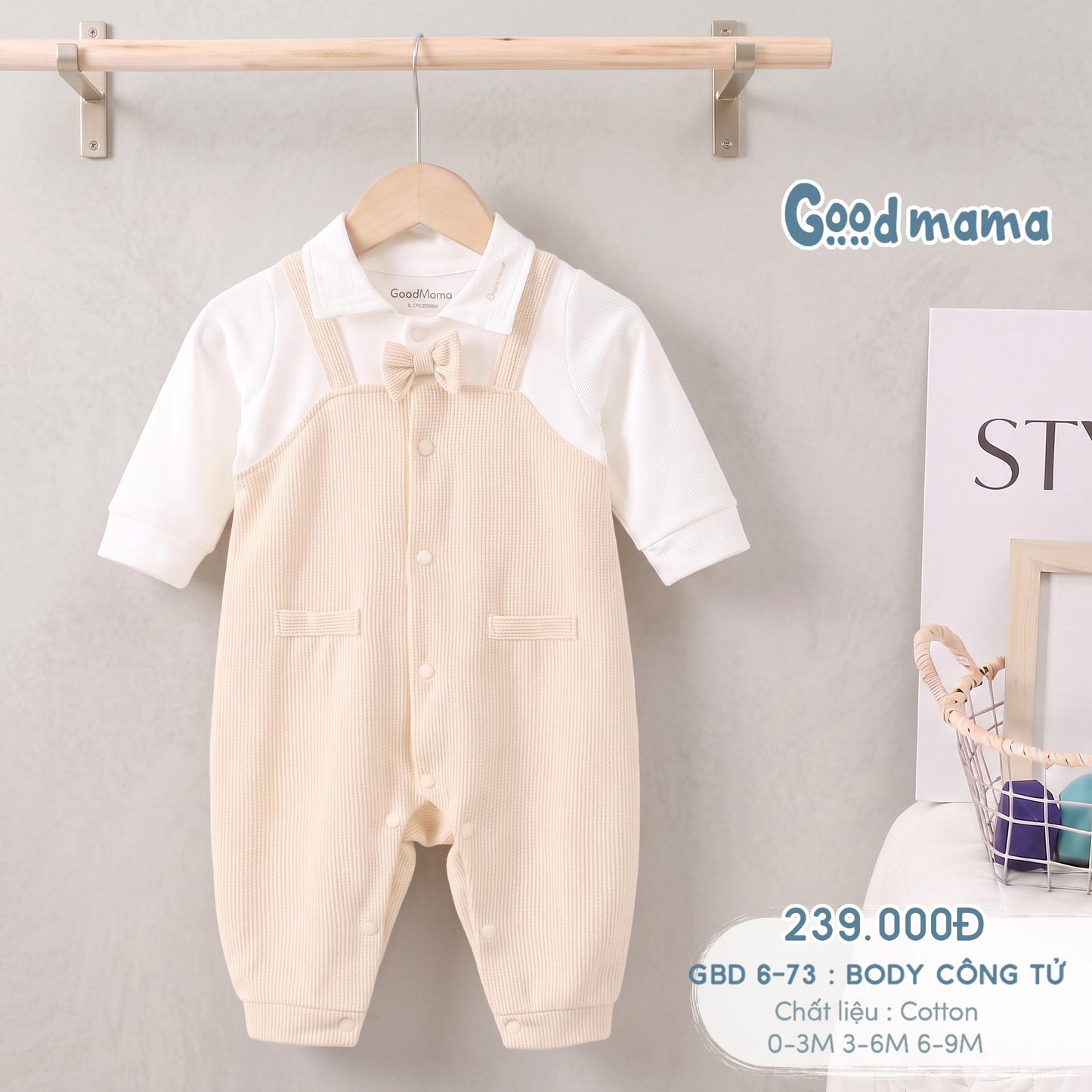 GBD 6-73: BODY CÔNG TỬ GOODMAMA – LỊCH LÃM, XINH XẮN CHO BÉ TỪ NHỮNG THÁNG ĐẦU ĐỜI