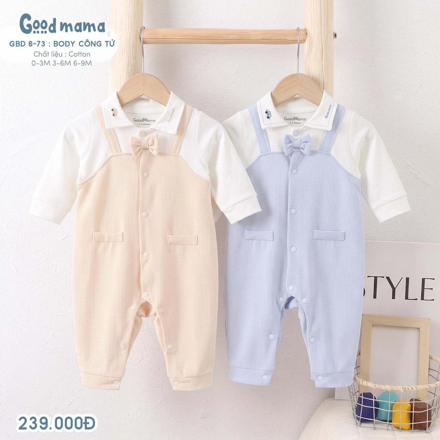 GBD 6-73: BODY CÔNG TỬ GOODMAMA – LỊCH LÃM, XINH XẮN CHO BÉ TỪ NHỮNG THÁNG ĐẦU ĐỜI