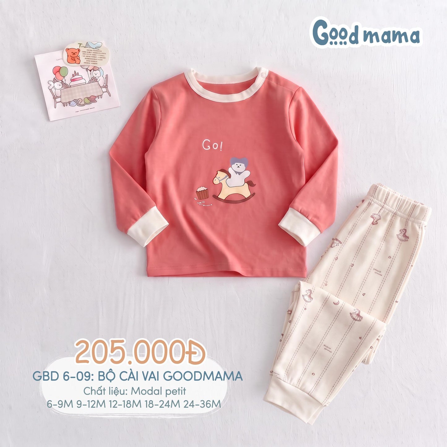 GBD 6-09: BỘ CÀI VAI GOODMAMA – MỀM MẠI, THOẢI MÁI CHO BÉ MẶC MỖI NGÀY