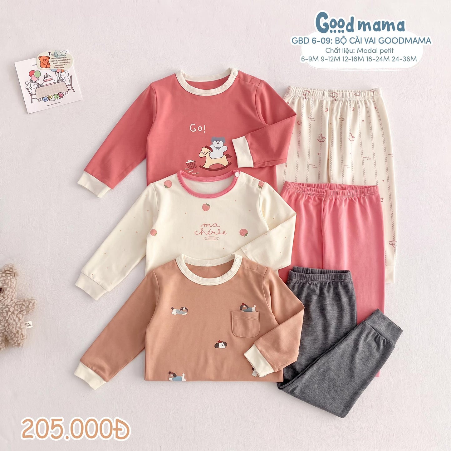 GBD 6-09: BỘ CÀI VAI GOODMAMA – MỀM MẠI, THOẢI MÁI CHO BÉ MẶC MỖI NGÀY