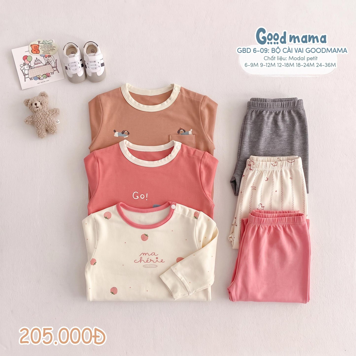 GBD 6-09: BỘ CÀI VAI GOODMAMA – MỀM MẠI, THOẢI MÁI CHO BÉ MẶC MỖI NGÀY