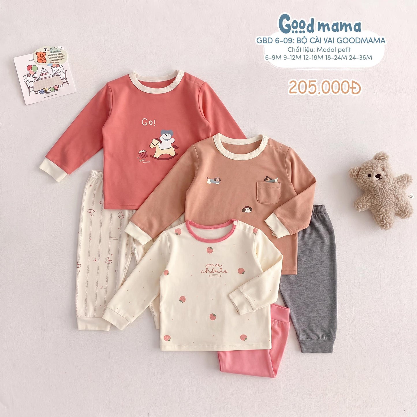 GBD 6-09: BỘ CÀI VAI GOODMAMA – MỀM MẠI, THOẢI MÁI CHO BÉ MẶC MỖI NGÀY