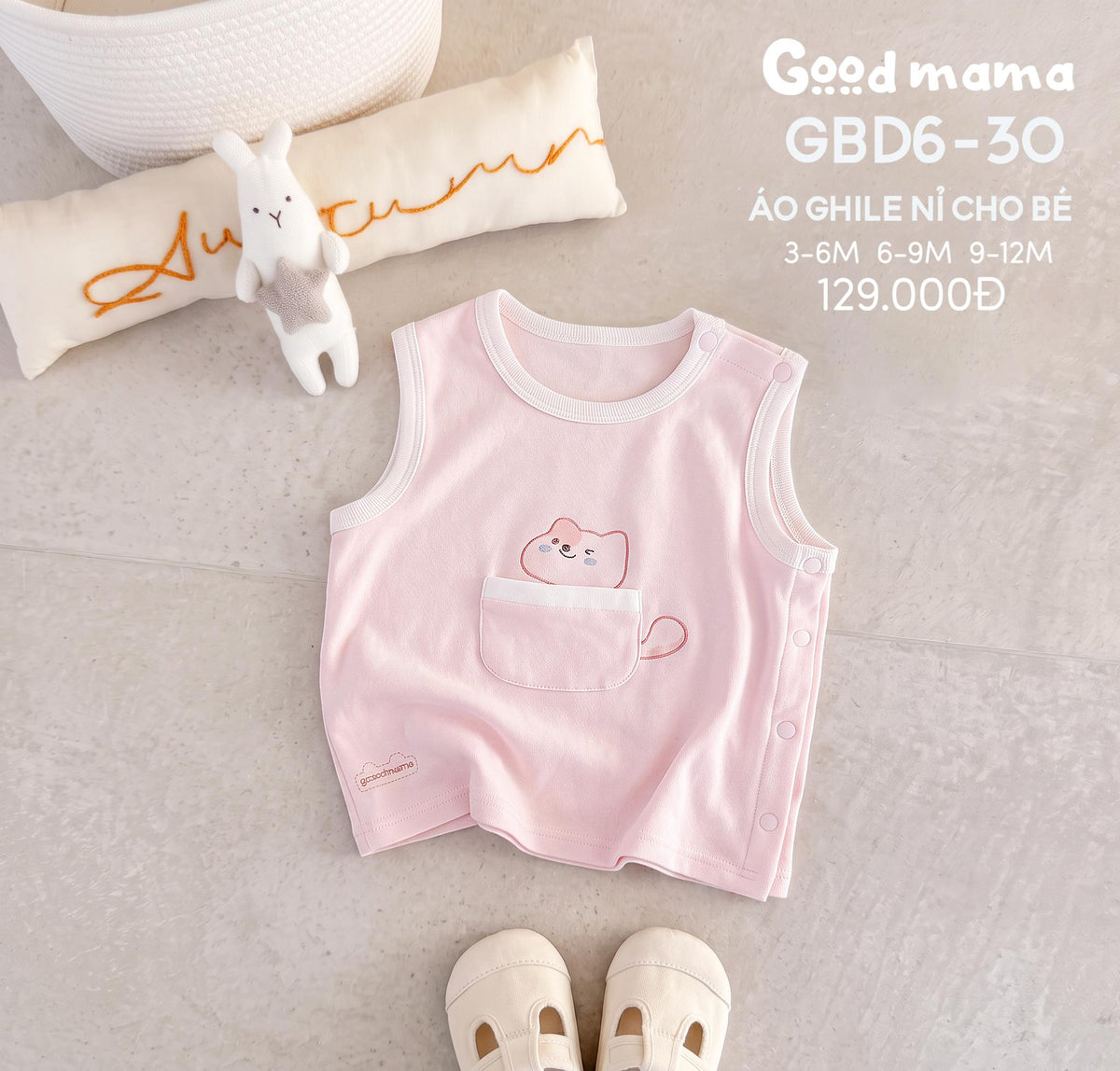 Áo Ghile Nỉ Cho Bé Goodmama GBD6-30 – Mềm Mại, Gọn Nhẹ Và Dễ Phối Đ