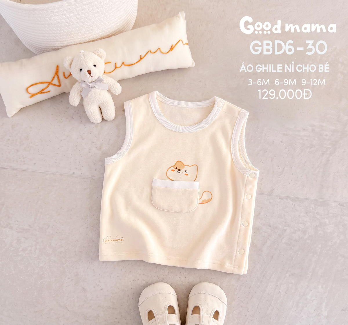 Áo Ghile Nỉ Cho Bé Goodmama GBD6-30 – Mềm Mại, Gọn Nhẹ Và Dễ Phối Đ