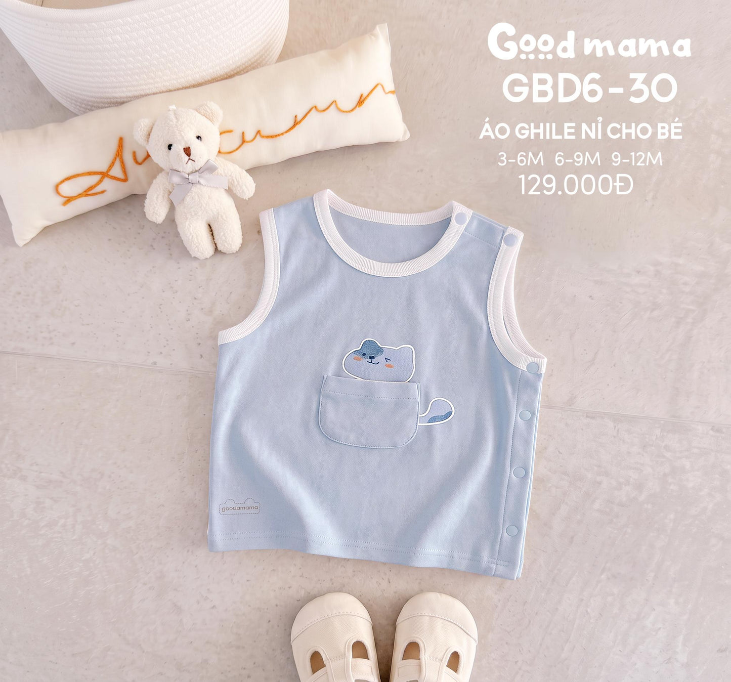 Áo Ghile Nỉ Cho Bé Goodmama GBD6-30 – Mềm Mại, Gọn Nhẹ Và Dễ Phối Đ