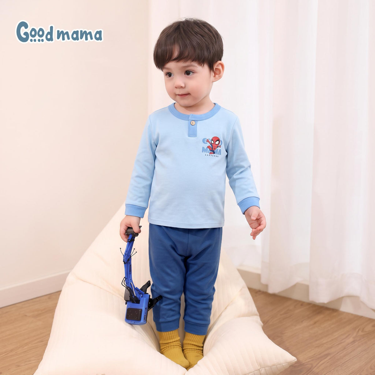 Bộ Cài Vai Goodmama GBD6-53 – Mềm Mại, Thoải Mái Cho Bé Mặc Cả Ngày