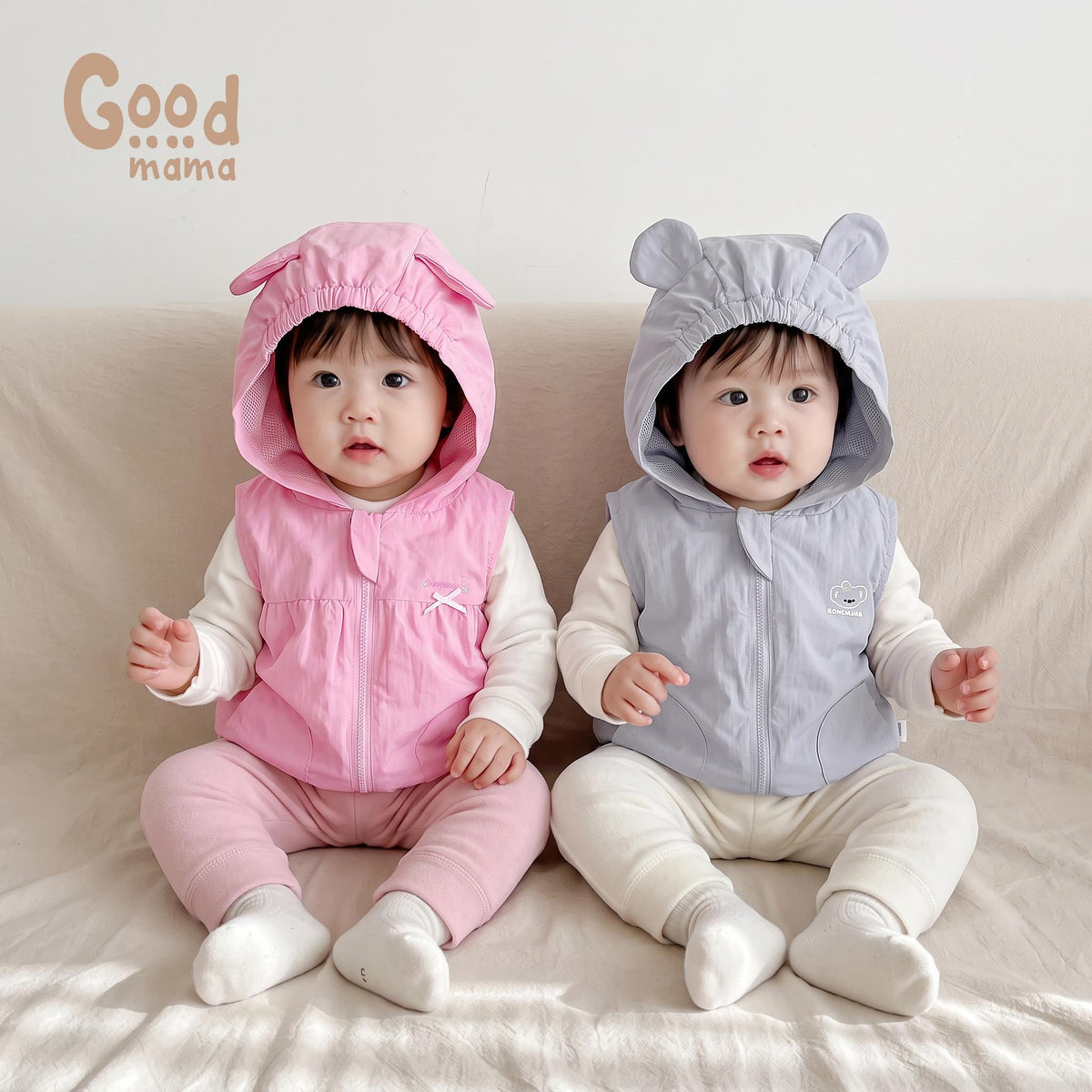 Áo ghile gió Goodmama GBD 6-90 – Lớp áo nhẹ nhàng giữ ấm, bảo vệ bé trong những ngày giao mùa