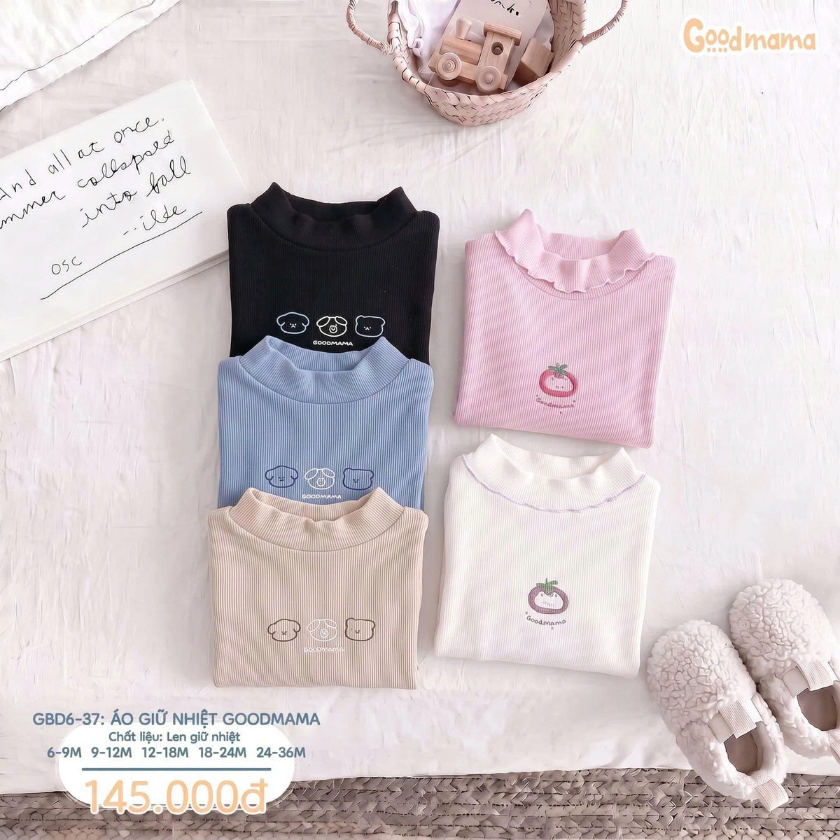 Áo Giữ Nhiệt Goodmama GBD6-37 – Mềm Mại, Giữ Ấm Nhẹ Nhàng Cho Bé Ngày Thu Đông