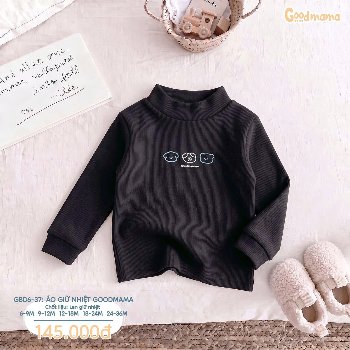 Áo Giữ Nhiệt Goodmama GBD6-37 – Mềm Mại, Giữ Ấm Nhẹ Nhàng Cho Bé Ngày Thu Đông