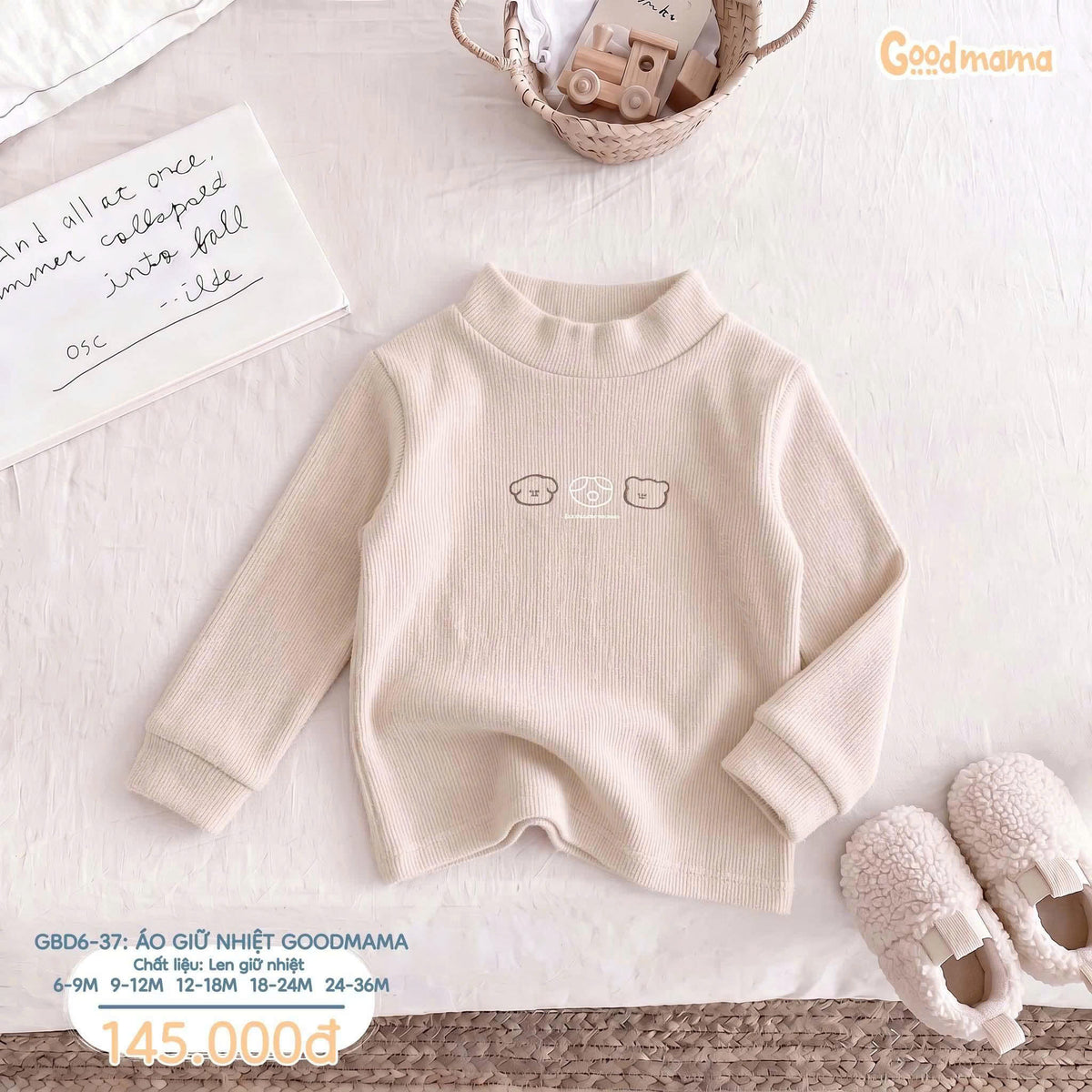 Áo Giữ Nhiệt Goodmama GBD6-37 – Mềm Mại, Giữ Ấm Nhẹ Nhàng Cho Bé Ngày Thu Đông