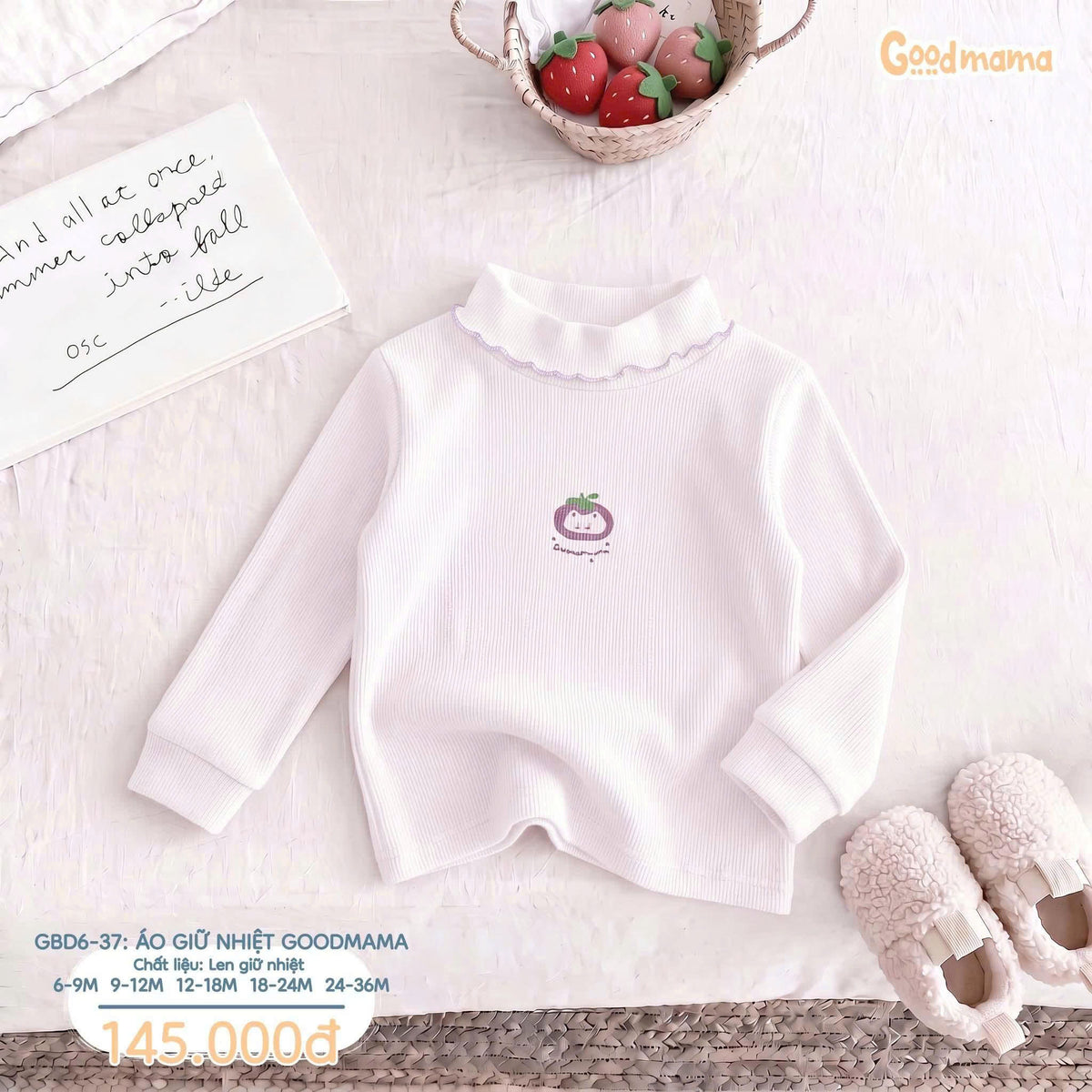 Áo Giữ Nhiệt Goodmama GBD6-37 – Mềm Mại, Giữ Ấm Nhẹ Nhàng Cho Bé Ngày Thu Đông
